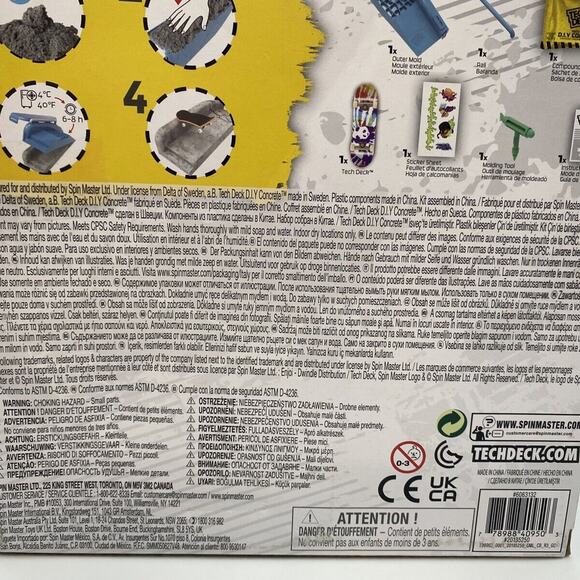 TECH DECK DIY Concrete Reusable Modeling Playset W/Exclusive Enjoi Fingerboard - Picture 7 of 12